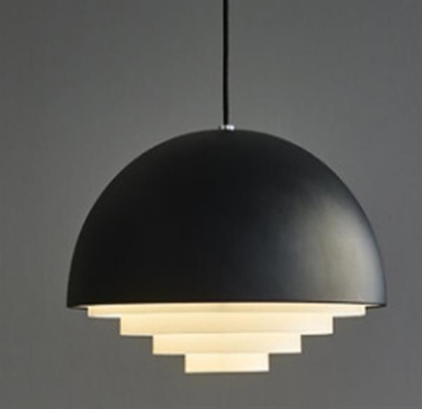 Підвісна лампа DLSS тип лампи E27, 5W, діаметр 400мм/висота 350мм, матеріал - залізо + алюміній, колір - чорний