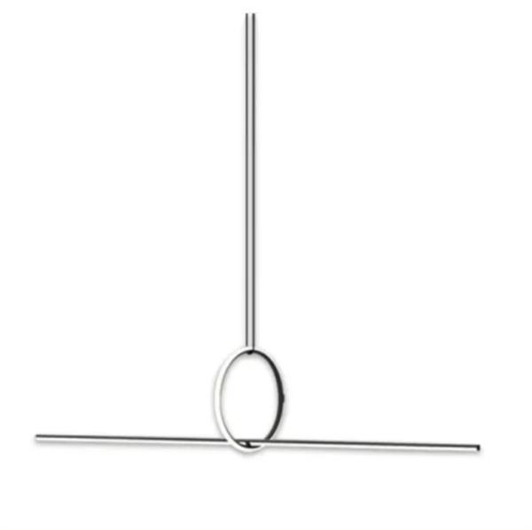 Підвісна лампа DLSS, тип лампи LED, 30W, довжина 1100мм/ширина 400мм/висота 400мм, матеріал - метал + PVC, колір - чорний + білий