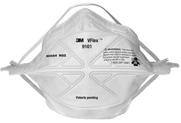 Маска спеціальна захисна (респіратор) 3M VFlex 9101 для захисту від аерозолю/пилу/тонера FFP1 до 4 ГДК! 6 грам! Відмінне прилягання до будь-якого типу обличчя!