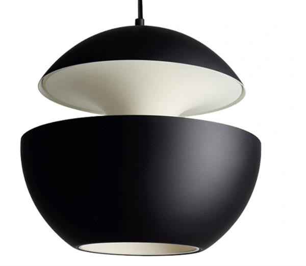 Підвісна лампа DLSS, тип лампи E27, 5W, діаметр 250мм/висота 240мм, матеріал - метал, колір - чорний + білий