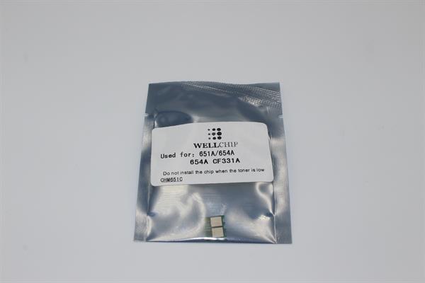 Чіп картриджа WellChip HP LJ M651/CF331A/654A, Cyan, 15K