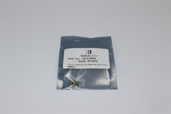 Чіп картриджа WellChip HP LJ M651/CF332A/654A, Yellow, 15K