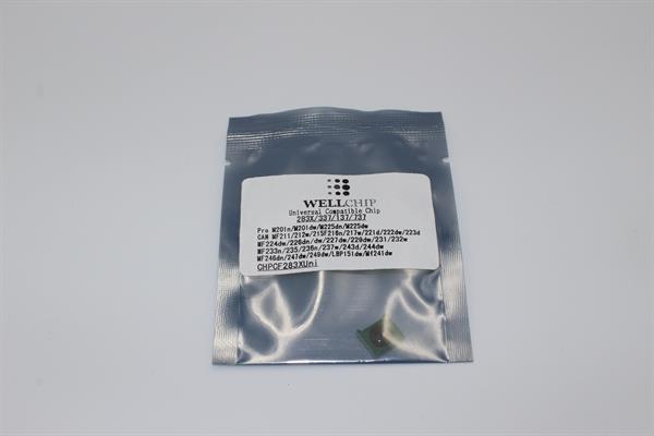 Чіп картриджа WellChip HP LJ Pro M125/127/201/225/226/Canon MF-211/212/215/216/217/221/223/226/227/229/231/232/233/236/237/244/247/249/LBP151/CF283A/CF283X/Canon 737/9435B002, 1.5K/2.2K/2.4K, універсальний!