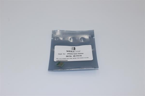 Чіп картриджа WellChip HP LJ CP5225/5220/HP 307A/CE741A, Cyan, 7.3K