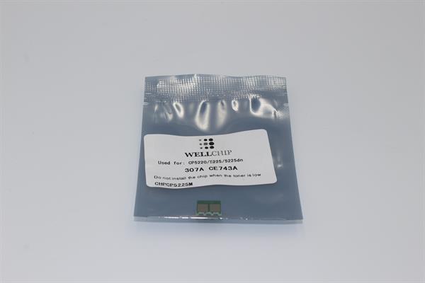 Чіп картриджа WellChip HP LJ CP5225/5220/HP 307A/CE743A, Magenta, 7.3K