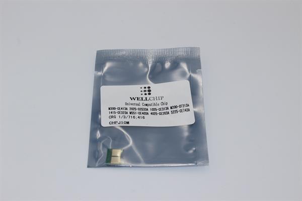 Чіп картриджа WellChip J10M HP LJ CP1025/1525/2020/2025/4020/4025/4525/5020/5025/5220/5225/CM1415/2320/Enterprise 300/400/500 M351/375/451/475/551/Pro 200 M175/275/251/276/Canon LBP5000/5050/5100/7010/7018/7100/7110/7200/7210/7600/7660/7680/7780/MF-8010/8030/8040/8050/8080/8210/8230/8250/8280/8330/8340/8350/8360/8380/8530/8540/8550/8570/8580/CE413A/CC533A/CE313A/CF213A/CE323A/CE403A/CE263A/CE743A/Canon 707/716/718/729/731/732, універсальний, Magenta