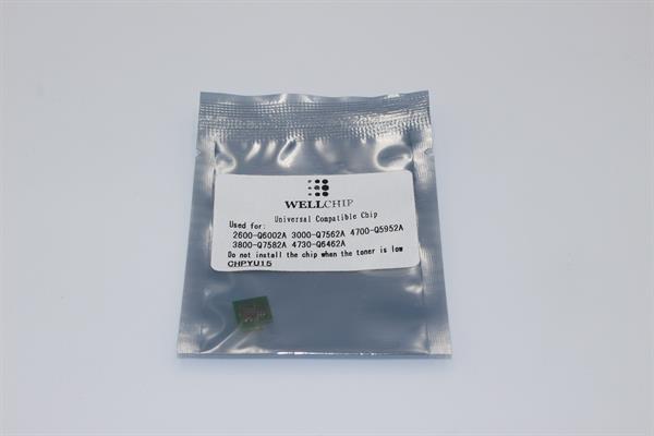 Чіп картриджа WellChip U15Y HP LJ 1600/2600/2605/2700/3000/3800/4700/4730/CP3505/CM1015/1017/Canon LBP5000/5100/Canon 707/9421A004, Yellow, універсальний U15 Static Control Chip