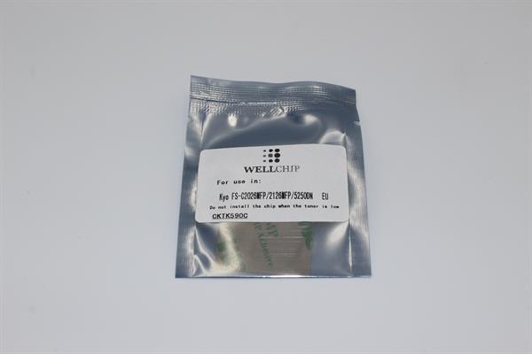 Чіп картриджа WellChip Kyocera FS-C5250/2026/2126/2526/2626/TK-590, Cyan, 7K