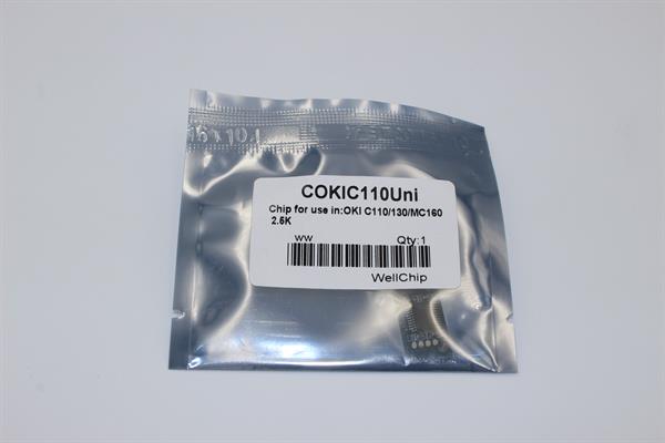 Чіп картриджа WellChip OKI C110/130/MC160, CMYK, 2.5K