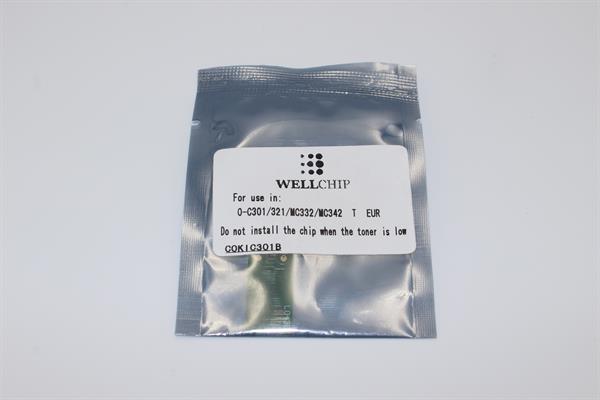 Чіп картриджа WellChip OKI C301/321/MC332/342/44973544, Black, 2.2K