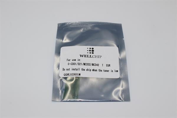 Чіп картриджа WellChip OKI C301/321/MC332/342/44973542, Magenta, 1.5K