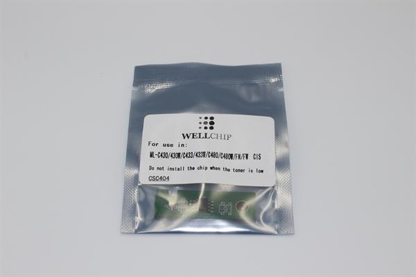 Чіп картриджа WellChip Samsung Xpress SL-C430/432/433/480/482/CLP-C404S, Cyan, 1K - support firmware V3.00.01.21