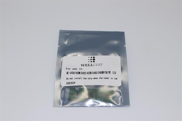Чіп картриджа WellChip Samsung Xpress SL-C430/432/433/480/482/CLP-K404S, Black, 1.5K - support firmware V3.00.01.21