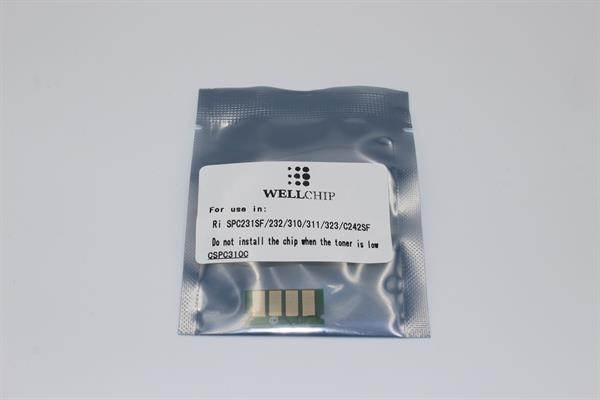 Чіп картриджа WellChip Ricoh Aficio SP C231/232/242/310/311/320, Cyan, 6.6K