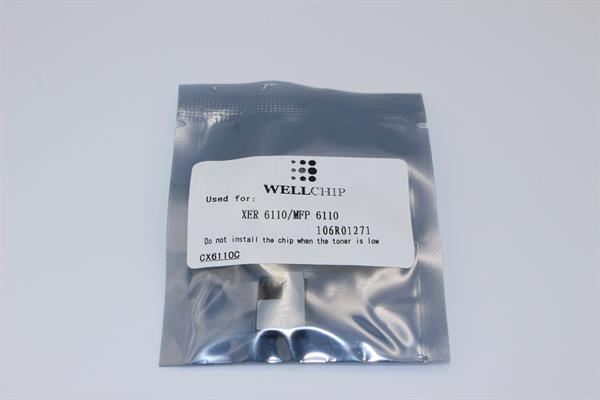 Чіп картриджа WellChip Xerox Phaser 6110/106R01206/106R01271, Cyan, 1K