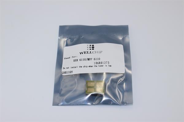 Чіп картриджа WellChip Xerox Phaser 6110/106R01204/106R01273, Yellow, 1K