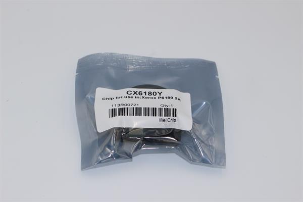 Чіп картриджа WellChip Xerox Phaser 6180/113R00721, Yellow, 6K