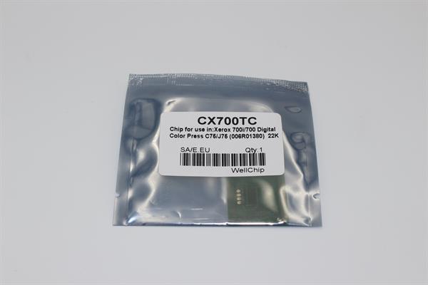Чіп картриджа WellChip Xerox 700 Digital Color Press C75/J75/006R01380, Cyan, 22K