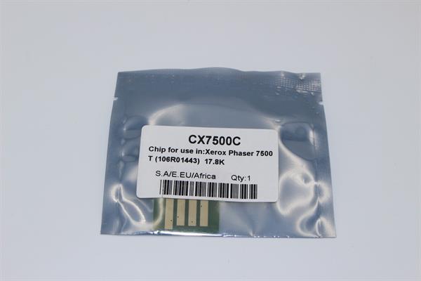 Чіп картриджа WellChip Xerox Phaser 7500/106R01443, Cyan, 17.8K