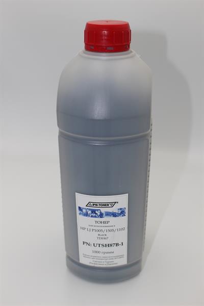 Тонер IPM HP LJ P1560/1566/1005/1006/1102/1505/1530/1600/1606/M1120/1132/1522/1536/Canon LBP3010/3100/3250/MF-4410/4420/4430/4450/4550/4570/4580/Canon 728/712/CB435A/CB436A/CE278A/CE285A, UNIVERSAL B, Packed in Ukraine! з мішка TDH67! 1000г/банка