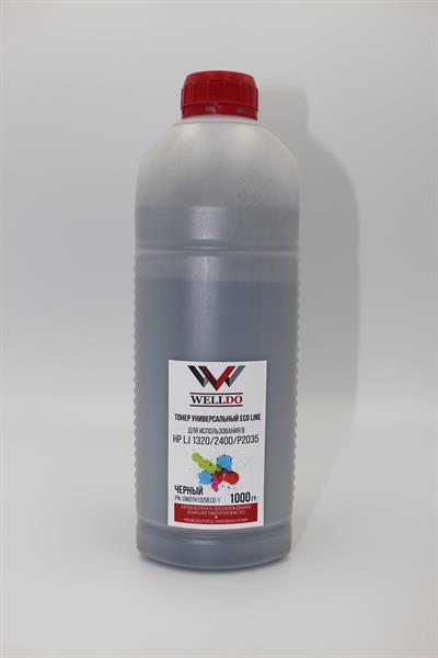 Тонер WELLDO HP LJ 1320/1160/1000/1010/1012/1015/1018/1020/1022/1200/1220/5L/6L/2100/2200/2300/2400/2410/2420/2430/3100/3105/3300/3310/3320/3330/3380/3390/3392/5200/8000/P2014/2015/2035/2055/3005/3015/M3027/3035/5025/5035/Canon LBP440/445/460/465/660/1210/2460/EP-A/Q5949A/Q2610A/C4096A/Q7553A/Q7516A/Q7570A/Q7551A/Q6511A/C3909A/Q2612A/CE505A/CE255A/C7115A/Q3906A, універсальний, недорогий та якісний тонер! Packed in Ukraine! з мішка WDTH1320ECO! 1000г/банка