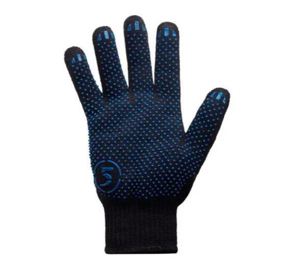Рукавички 5 ниток чорні з ПВХ крапкою, 70% бавовна/30% поліестер, виготовлено в Україні!