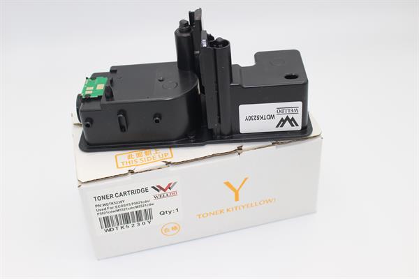 Картридж WELLDO Kyocera ECOSYS P5021/M5521/TK-5230, з чіпом, Yellow, SAKATA, 2200 копій/туба