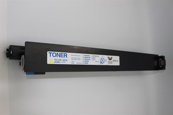 Картридж WELLDO Konica Minolta Bizhub C200/203/253/353/TN-213/214/314Y, з чіпом, Yellow, TOMOEGAWA, 17000 копій/туба