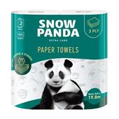 Рушники паперові СНІЖНА ПАНДА EXTRA CARE, 2 рулони в упаковці, преміальна якість, 3 шари целюлози, 165 листів!