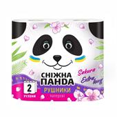 Рушники паперові СНІЖНА ПАНДА Extra Long Sakura, 2 рулони в упаковці, 2 шари целюлози, 200 листів!