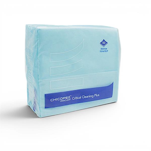 Серветки для оптики KATUN Veraclean Critical Cleaning Wiper Turquoise, добре поглинаючі, без силікону, з низьким вмістом ворсу. Використовувати для очищення скла, пластикових корпусів та будь-яких гладких поверхонь, Chicopee - 48859/48860/74613, 300x340 мм, 50шт/упаковка