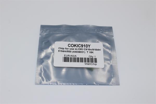 Чіп картриджа WellChip OKI C910/44036021, Yellow, 15K