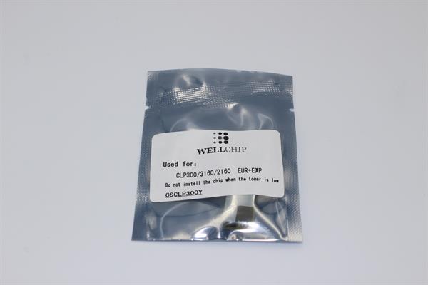 Чип картриджа WellChip Samsung COLOR CLP-300/CLX-2160/2161/3160/CLP-Y300A, EUR+EXP, Yellow, 1K