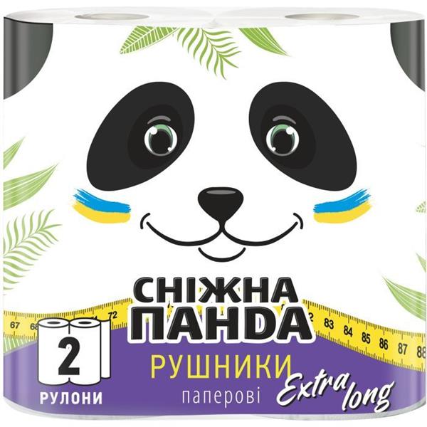 Рушники паперові СНІЖНА ПАНДА Extra Long Sakura, 2 рулони в упаковці, 2 шари целюлози, 200 листів!