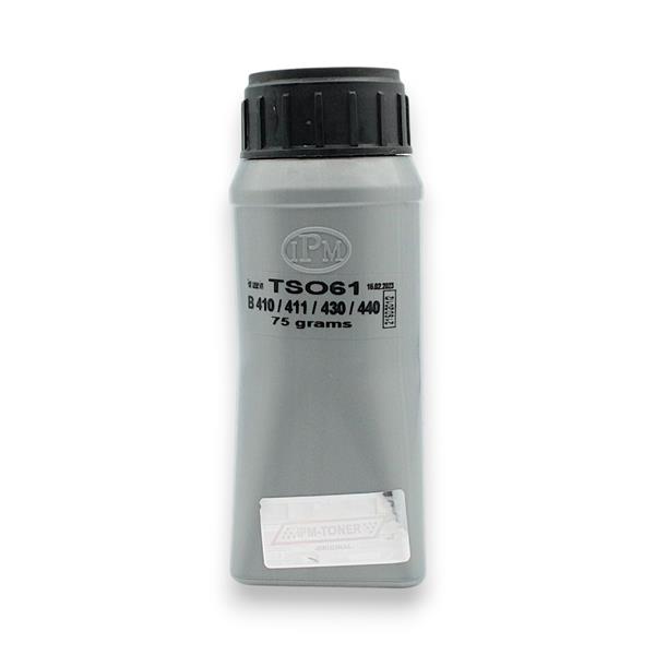 Тонер IPM OKIDATA B410/400/410/411/420/430/431/440/MB460/470/480/491, ВІДРІЗНЯЄТЬСЯ від TDOUNVR/TSOUNVR - не рекомендується використовувати в нових моделях OKIDATA включаючи B432/ES4132, 75г/банка