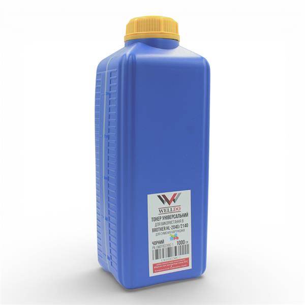 Тонер WELLDO Brother HL-1118/1210/1212/2030/2040/2070/2140/2142/2150/2170/2200/2230/2240/2250/2270/5340/5350/5370/5380/L2300/2340/2360/2365/2380/DCP-1510/1511/1215/1518/7010/7020/7025/7030/7032/7040/7045/7060/7065/7070/8070/8085/L2500/2520/2540/2560/MFC-1810/1811/1813/1818/7225/7320/7360/7420/7440/7820/7840/7860/8370/7880/8890/L2700/2720/2740/FAX-2820/2825/2845/2910/2920/2940/TN-420/630/660/1035/1075/2075/2120/2135/2235/2275/2335/2375/3230/3280, для сумісних картриджів, Packed in Ukraine! з мішка WDTB2240C! 1000г/банка