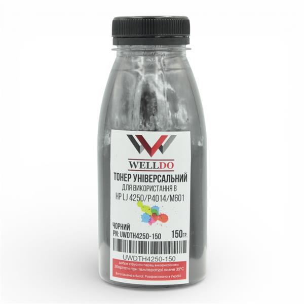 Тонер WELLDO HP LJ P4014/4015/4515/4000/4050/4100/4200/4250/4300/4350/5000/5100/8100/8150/M4555/Enterprise 600/700 M601/602/603/604/605/606/607/608/609/625/630/631/632/633/712/725/Canon LBP351/352/3950, CC364A/C8061A/C8543X/C4129X/C4127A/Q5942A/Q1338A/Q1339A/C4182X/CF214A/CF237A/CF390A, універсальний, Packed in Ukraine! 150г/банка