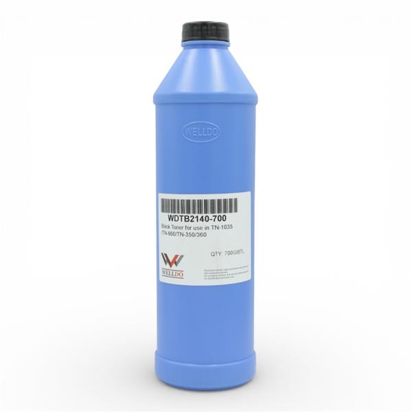Тонер WELLDO Brother HL-2040/2140/5340/5350/5440/5445/5450/5590/6200/TN-350/360/580/750/850 +ЛІЙКА, 700г/банка