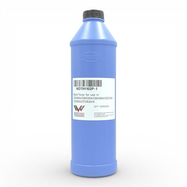 Тонер WELLDO HP LJ P1560/1566/1600/1606/1530/1005/1006/1007/1008/1102/1505/M1522/1536/1120/1132/1212/1322/Canon MF4410/4420/4430/4450/4550/4570/4580/LBP3010/3100/3250/1210/Canon 728/712/CB435A/CB436A/CE278A/CE285A + ЛІЙКА, Super Performance, універсальний, дуже схожий на MPT11, 1000г/банка