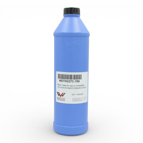 Тонер WELLDO HP LJ M102/104/106/130/132/134/203/227/CF233A/CF230A/CF219A/CF217A + ЛІЙКА, для використання в СУМІСНИХ/КИТАЙСЬКИХ картриджах, 700г/банка