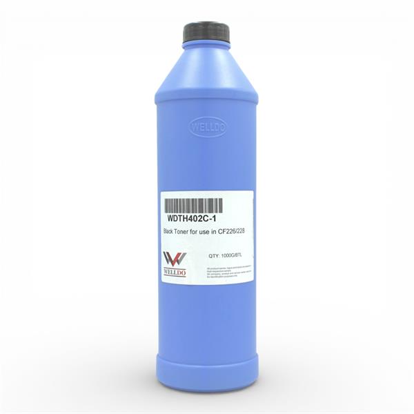 Тонер WELLDO HP LJ Pro M402/403/404/426/427/428/Enterprise M501/506/527/Canon MF421/426/428/429/443/445/446/449/LBP212/214/215/223/226/228/CF226A/CF228A/CF259A/CF287A/Canon 052/052H + ЛІЙКА, для сумісних картриджів, 1000г/банка