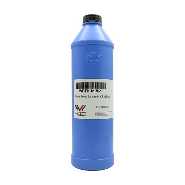 Тонер WELLDO універсальний HP LJ Pro M402/403/404/426/427/428/Enterprise M501/506/527/M601/602/603/M604/605/M606/HP LJ 4250/4350/P3015/P4014/P4015/P4515/Canon MF421/426/428/429/443/445/446/449/LBP212/214/215/223/226/228, CF226A/CF228A/CE255A/CF259A/CF281A/CF287A/CC364A/CE390A/Canon 052/052H + ЛІЙКА, 1000г/банка