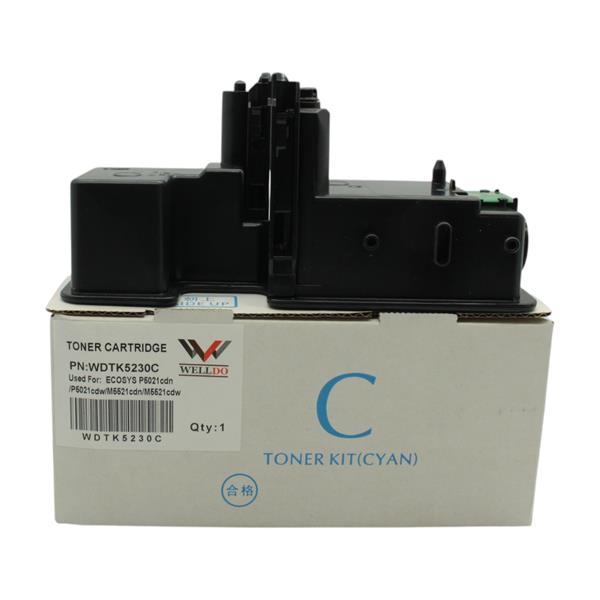 Картридж WELLDO Kyocera ECOSYS P5021/M5521/TK-5230, з чіпом, Cyan, SAKATA, 2200 копій/туба