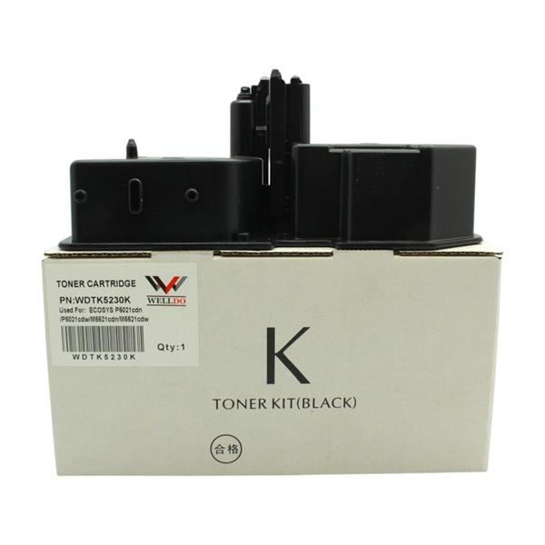 Картридж WELLDO Kyocera ECOSYS P5021/M5521/TK-5230, з чіпом, Black, SAKATA, 2600 копій/туба