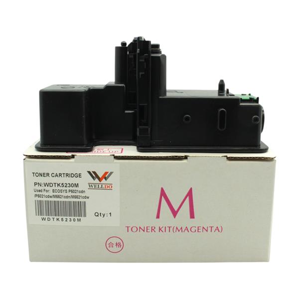 Картридж WELLDO Kyocera ECOSYS P5021/M5521/TK-5230, з чіпом, Magenta, SAKATA, 2200 копій/туба