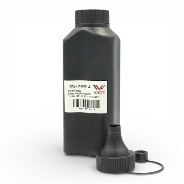 Тонер WELLDO Konica Minolta Bizhub 162/163/180/181/210/211/7521/7621/7622/Di152/182/183/250/251/350/351/1611/1811/2011/Konica 7115/7118/7216/7218/7220/TN-114/TYPE 105/106/302, TOMOEGAWA, 413г/банка