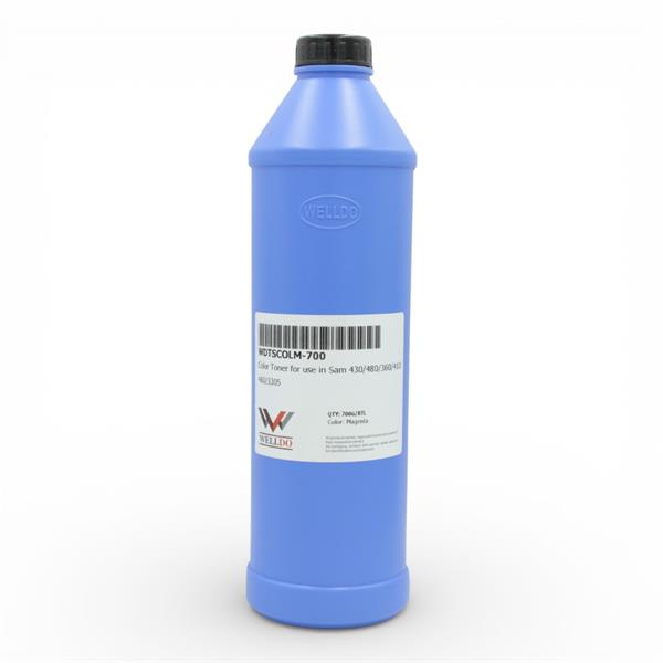 Тонер WELLDO Samsung COLOR CLP-310/315/320/325/326/360/365/CLX-3170/3175/3185/3300/3305/Xpress SL-C430/432/433/480/482/483/HP COLOR Laser 150/MFP 178/179, CLT-C404S/CLT-C406S/CLT-C407S/CLT-K409S/W2073A/117A, Magenta, 700г/банка