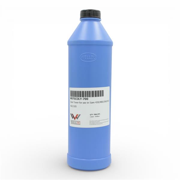 Тонер WELLDO Samsung COLOR CLP-310/315/320/325/326/360/365/CLX-3170/3175/3185/3300/3305/Xpress SL-C430/432/433/480/482/483/HP COLOR Laser 150/MFP 178/179, CLT-C404S/CLT-C406S/CLT-C407S/CLT-K409S/W2072A/117A, Yellow, 700г/банка