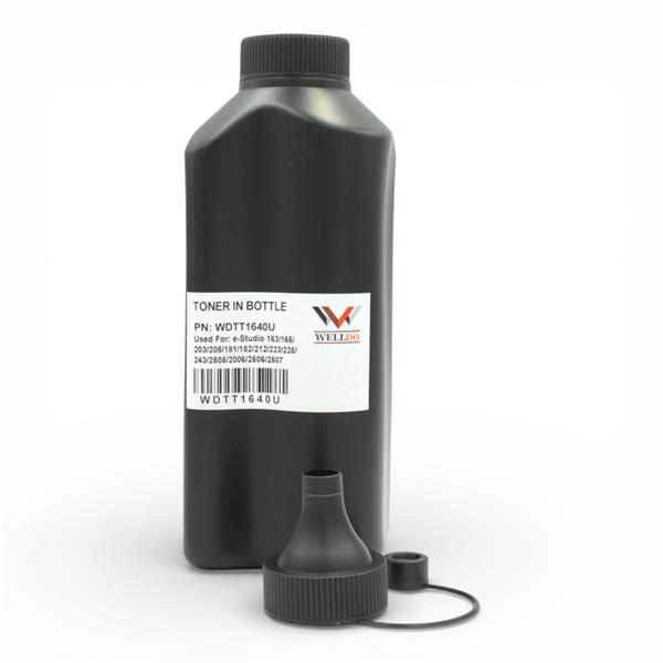 Тонер WELLDO Toshiba e-Studio 163/165/166/167/181/182/195/203/205/207/211/212/223/225/237/242/243/245/2006/2007/2303/2309/2505/2506/2507/2803/2809/T-1640/T-1810/T-2450/T-2505/T-2507/T-2309, CHINA HQ Toner, 675г/банка
